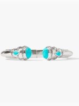CANNES SILVER DEMI CUFF TURQUOISE BLUE SMALL