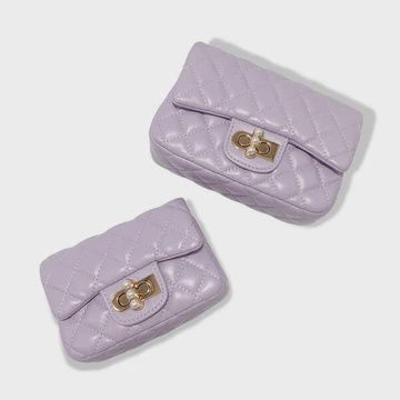 PURPLE PEARL QUILTED PURSE