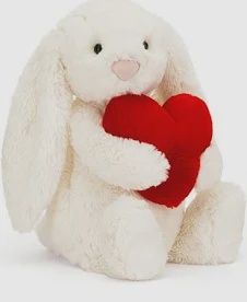 BASHFUL RED LOVE HEART BUNNY