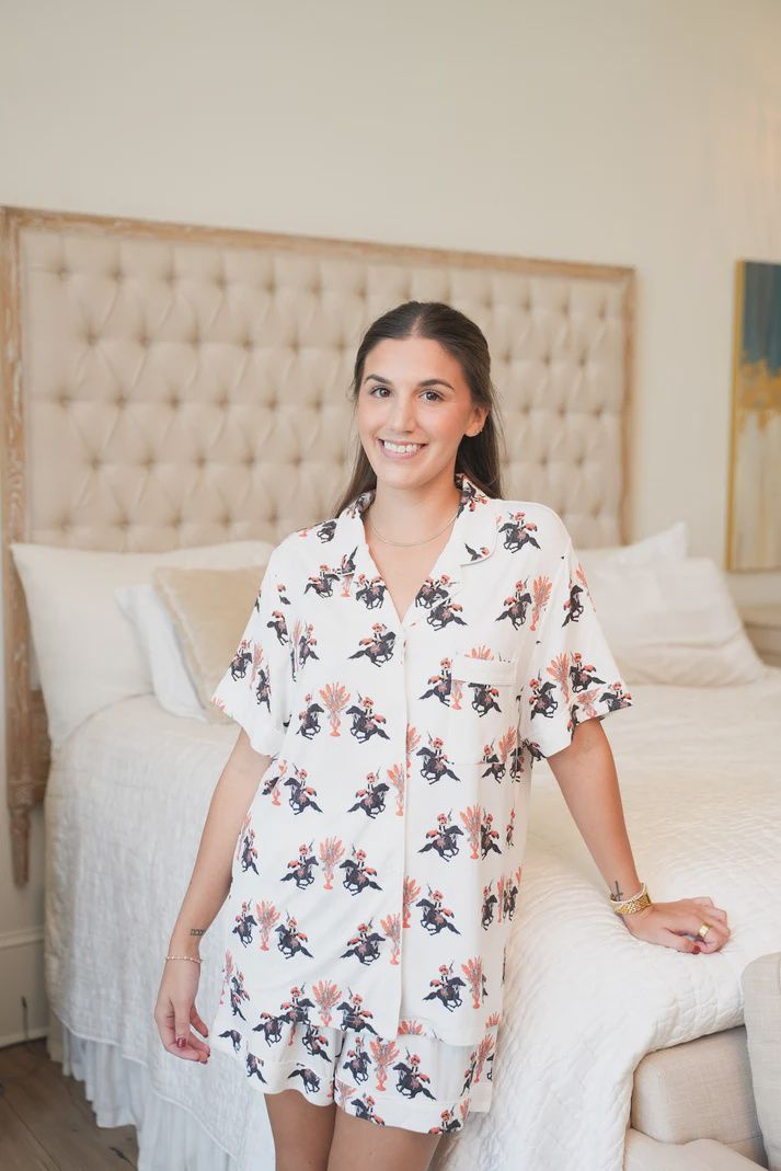 HEIRLOOM PJ SHORT SET BLK ORG MED