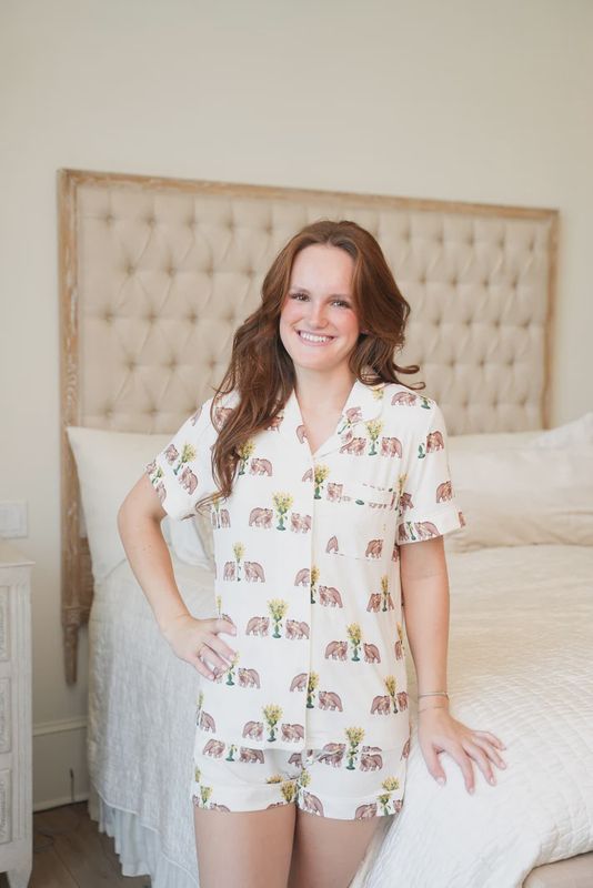 HEIRLOOM PJ SHORT GREEN XS