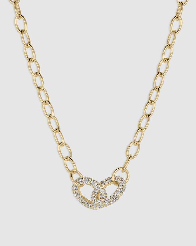 LOU SHIMMER INTERLOCKING NECKLACE