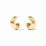 WAVE HOOP GOLD EARRING SMALL