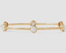 MILANO GOLD BANGLE MOTHER OF PEARL SMALL