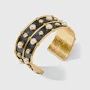 TRIBECA CUFF MIXED METAL PEARL