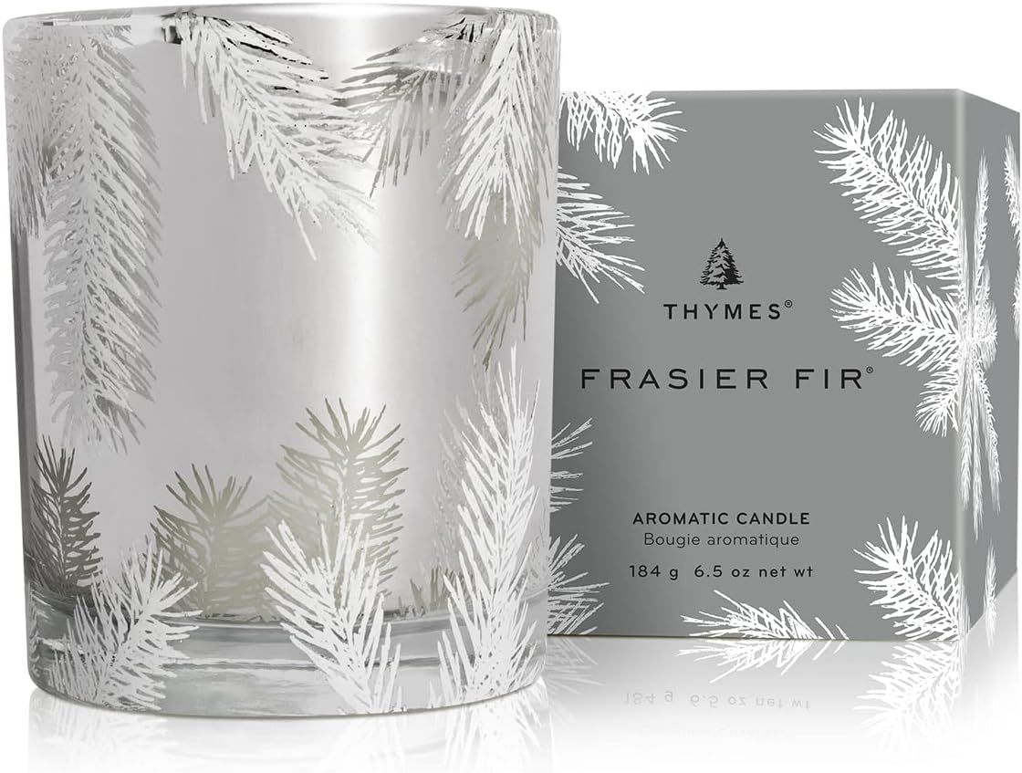FRASIER FIR CANDLE 6.5 OZ SILVER