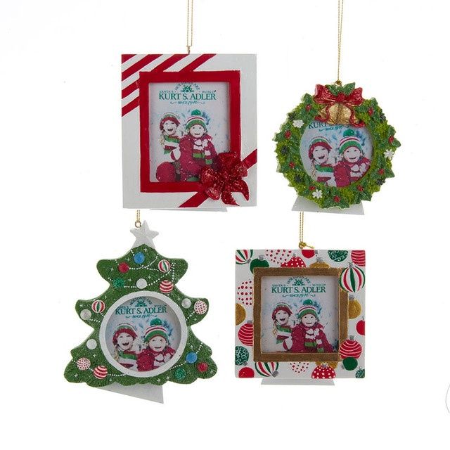 CHRISTMAS PHOTO FRAME ORNAMENT ASSORTMENT