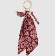 ARKANSAS RAZORBACKS BANDANA BAG CHARM