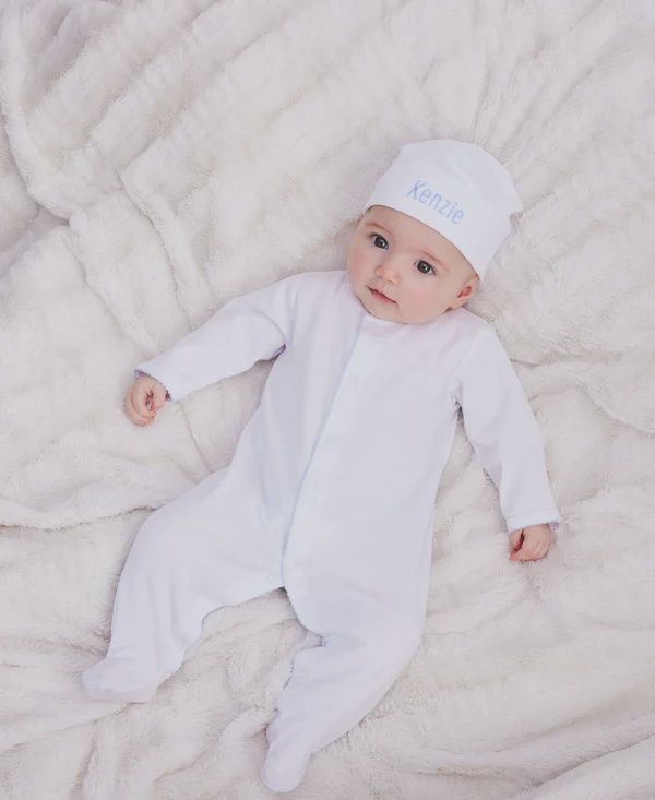 WHITE &amp; LIGHT BLUE NEW3 PREMIER BASICS FOOTIE NB