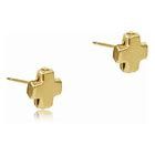 SIGNATURE CROSS SMALL GOLD STUD