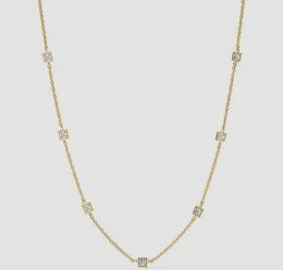 JOLIE DELICATE STATION NECKLACE CZ