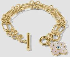 COLETTE LINK BRACELET CHALCEDONY BLUE