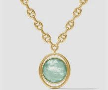 LAGUNA STATEMENT NECKLACE IRID. AQUAMARINE BLUE