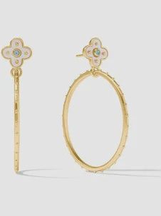 COLETTE STATEMENT EARRING CHALCEDONY BLUE