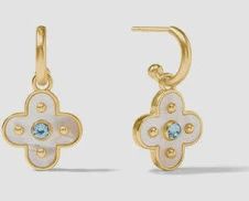 COLETTE HOOP &amp; CHARM EARRING CHALCEDONY BLUE