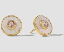 COLETTE CIRCLE STUD  EARRING CHAMPAGNE