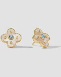COLETTE STUD  EARRING CHALCEDONY BLUE