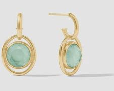 LAGUNA HOOP &amp; CHARM EARRING IRID. AQUAMARINE BLUE