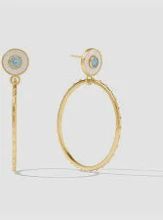 COLETTE CIRCLE EARRING CHALCEDONY BLUE