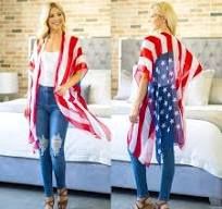 COOPER AMERICAN FLAG KIMONO