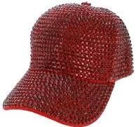 RED BLING BASEBALL CAP