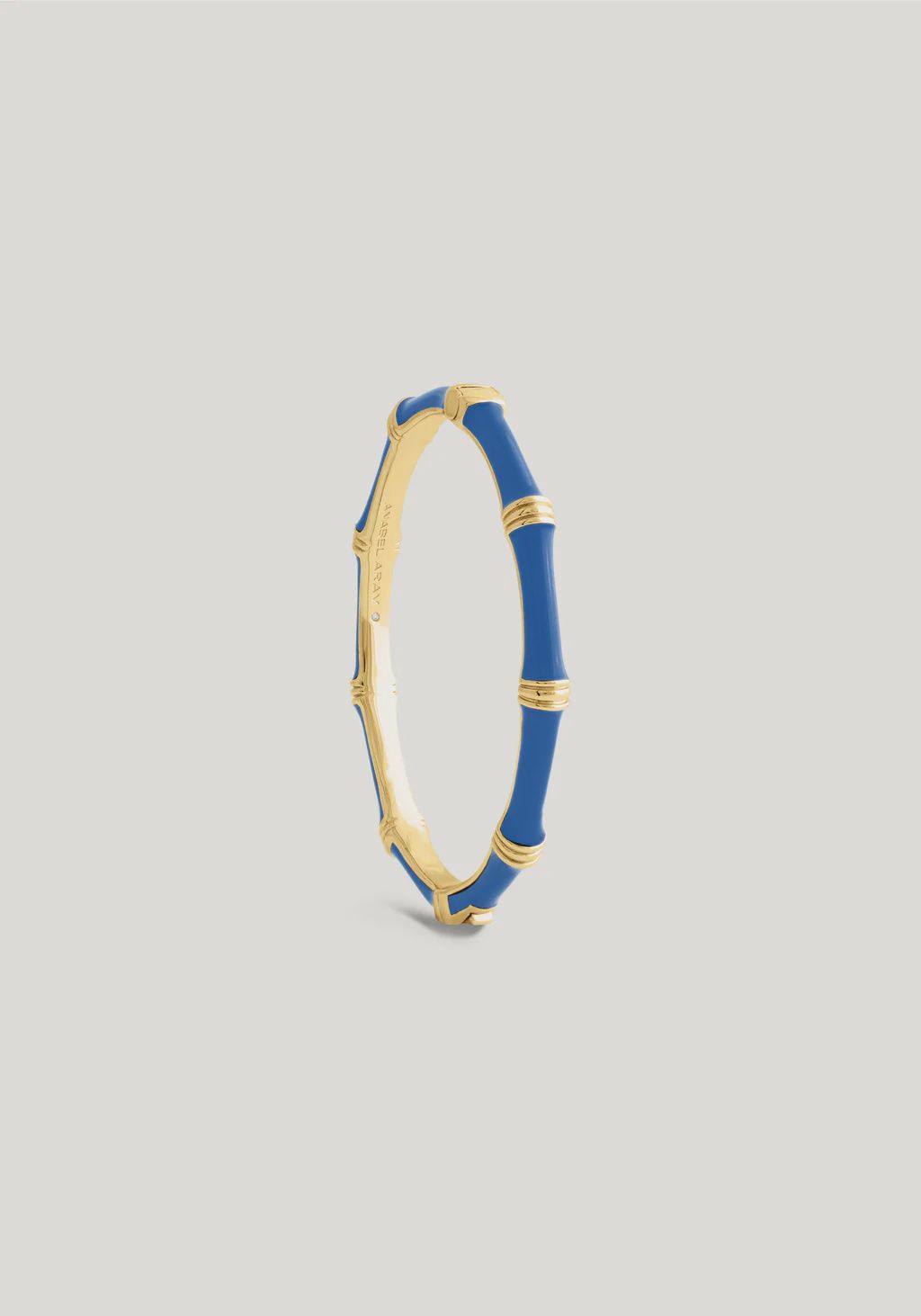 BAMBOO ENAMELED MEDITERRANEAN BLUE BANGLE