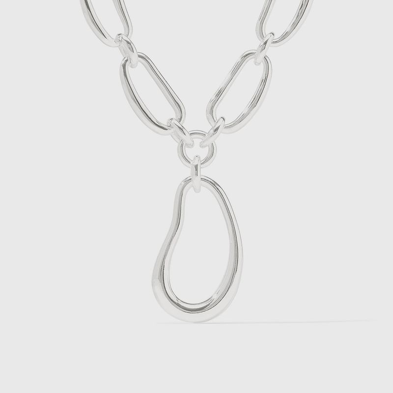 WAVE SILVER PENDANT NECKLACE