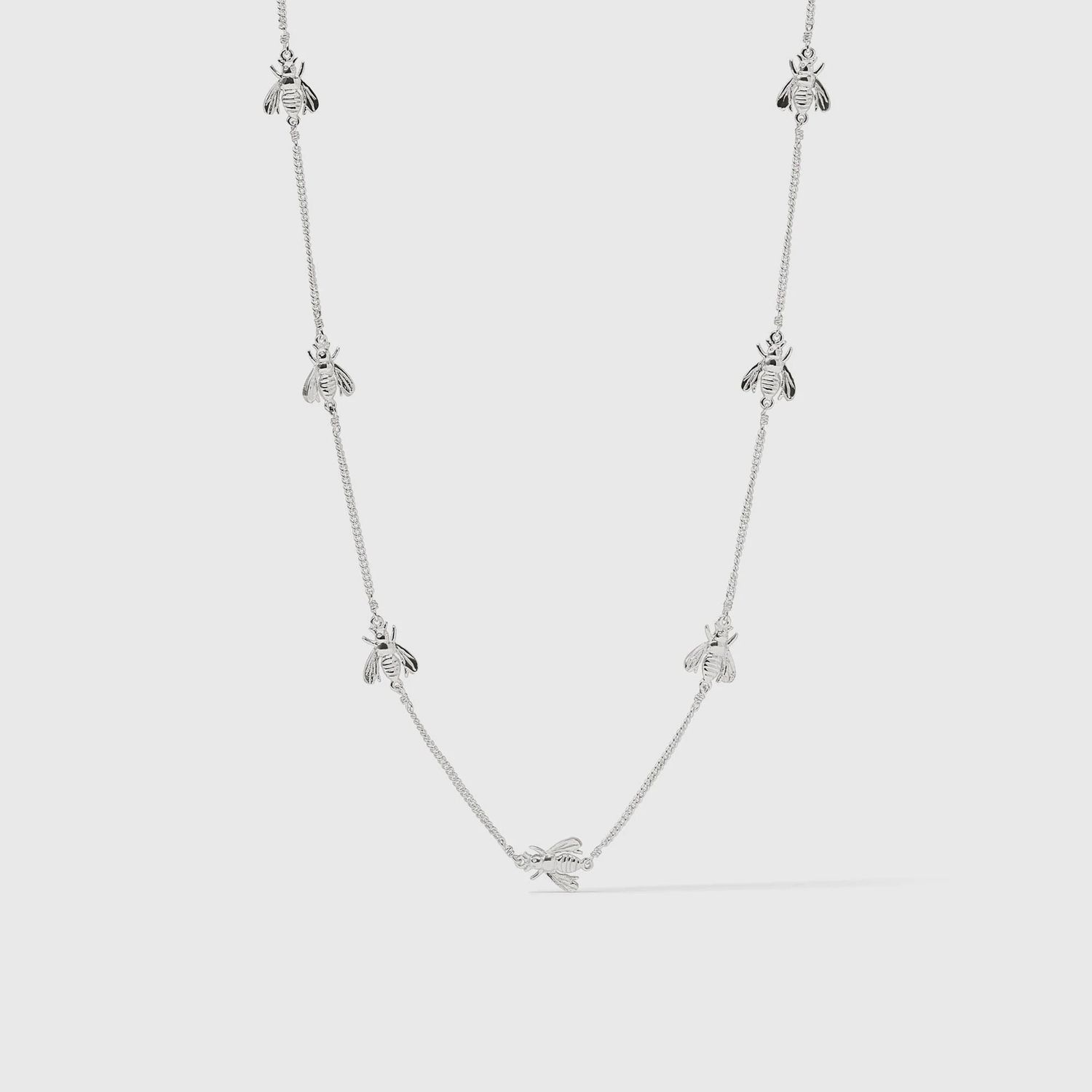 BEE DELICATE SILVER STATION NECKLACE