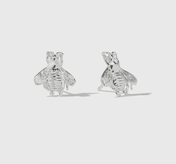 BEE SILVER STUD EARRING