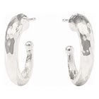 HAMMERED SILVER HOOP MEDIUM