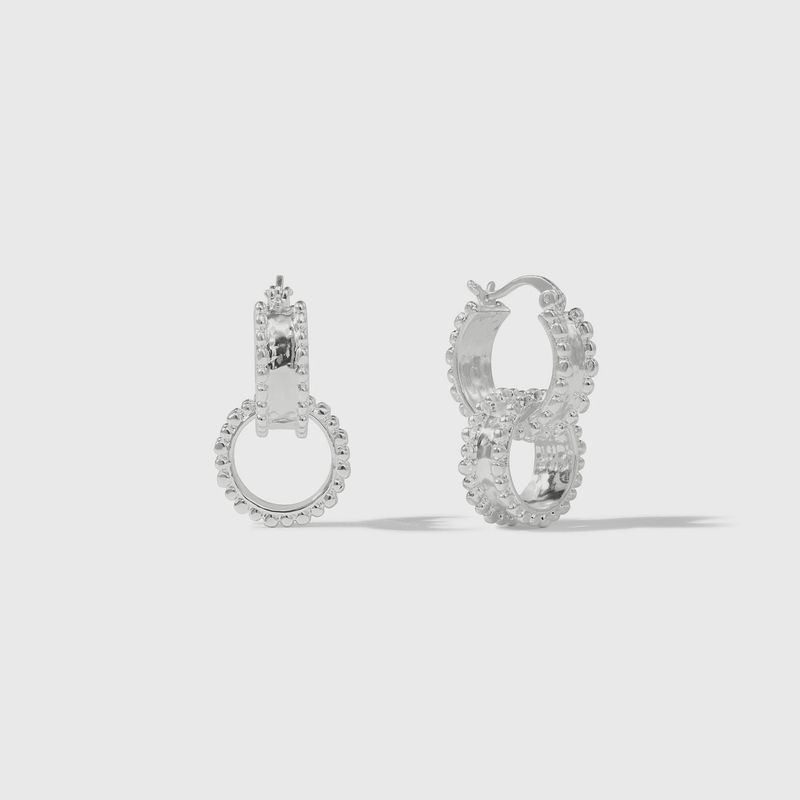 MARBELLA 2-IN-1 SILVER EARRING