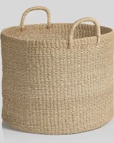 CAMILLE ROUND ABACA BASKET