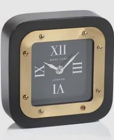 MARK LANE TABLE CLOCK BLACK GOLD