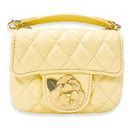 FLORAL DECOR YELLOW QUILTED LEATHER PURSE