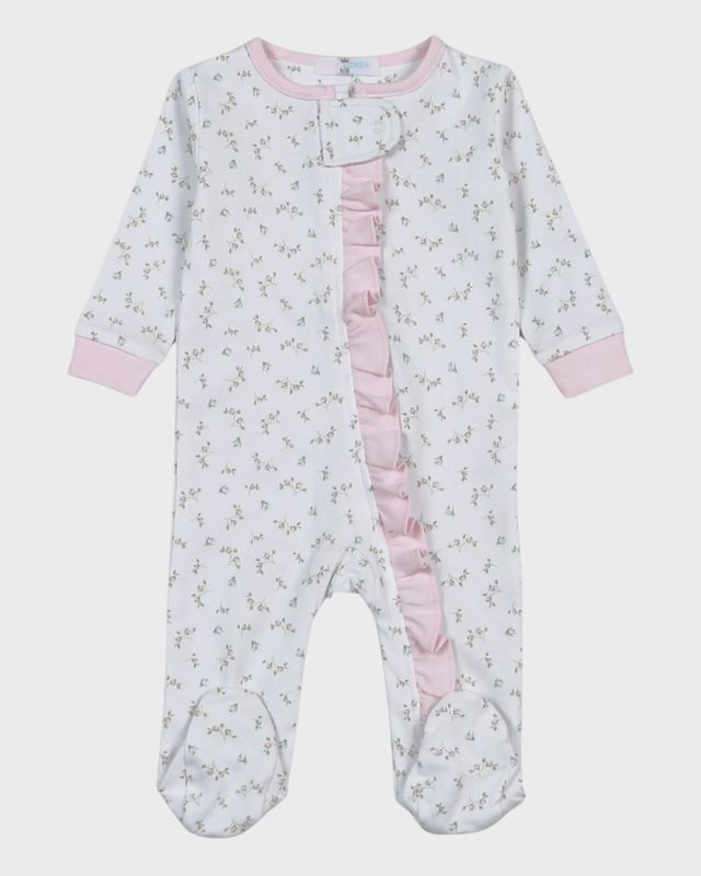 BELLA PINK FLORAL PIMA ZIPPER 0-3M