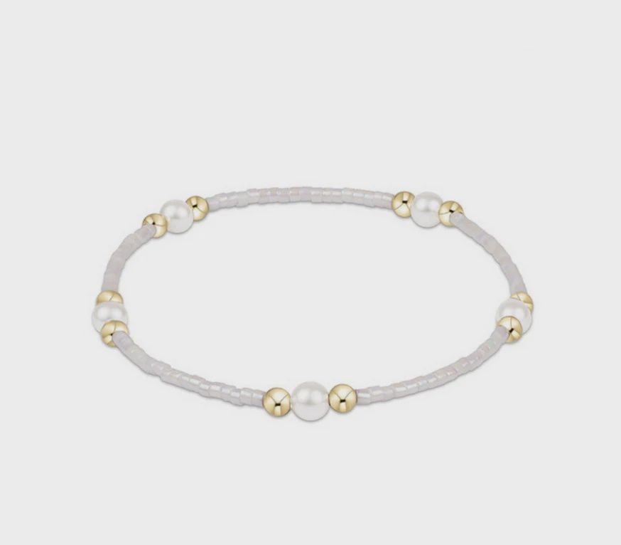 HOPE PURPOSE PEARL SILKY WHITE BRACELET