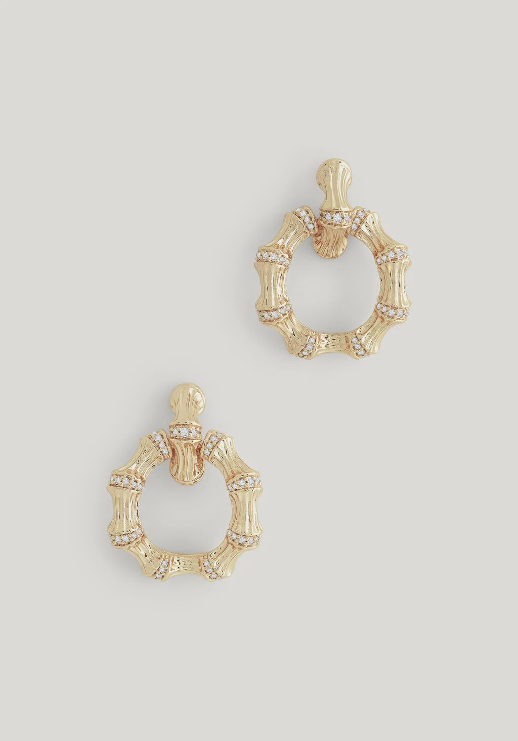 BAMBOO DOUBLE HOOP EARRINGS