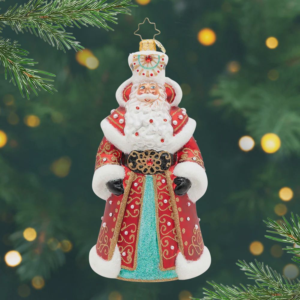 GILDED MAJESTY SANTA ORNAMENT