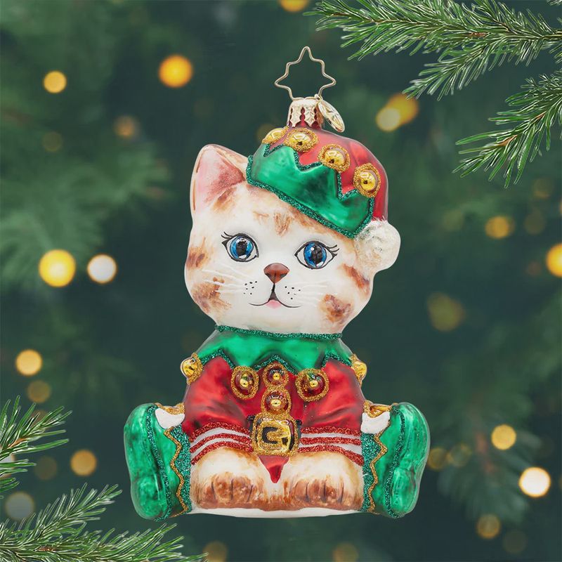 HOLLY JOLLY KITTY ORNAMENT