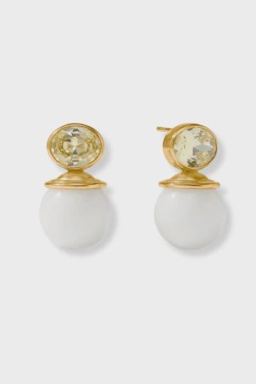 PORTOFINO EARRING WHITE JADE