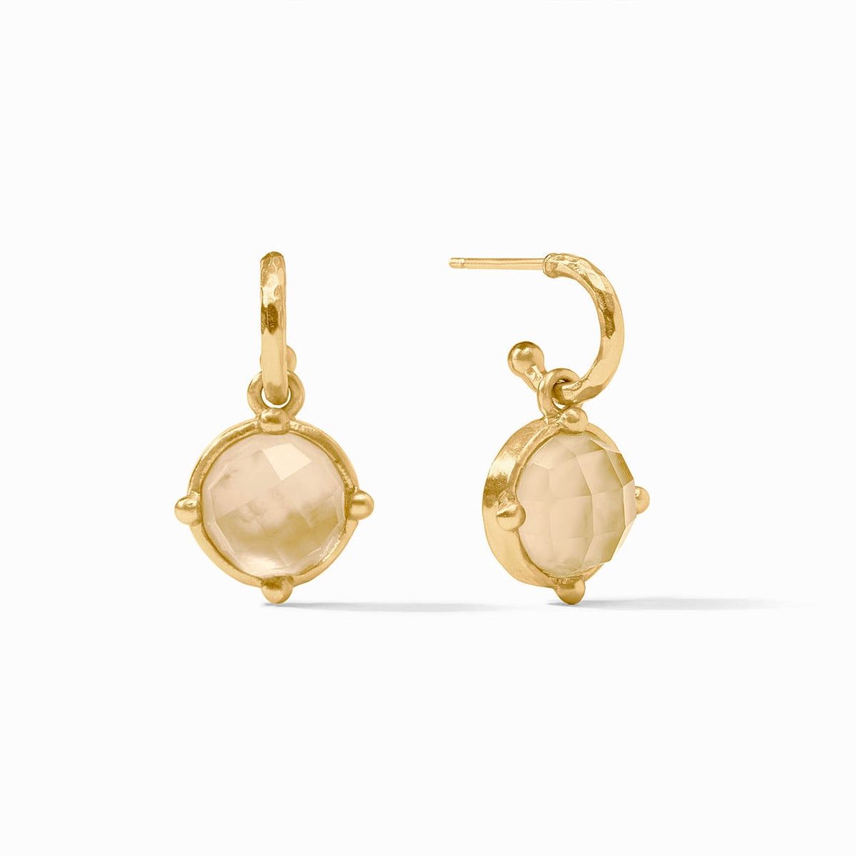 HONEYBEE HOOP &amp; CHARM EARRING CHAMPAGNE