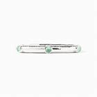 CATALINA HINGE BANGLE SILVER CHALCEDONY BLUE