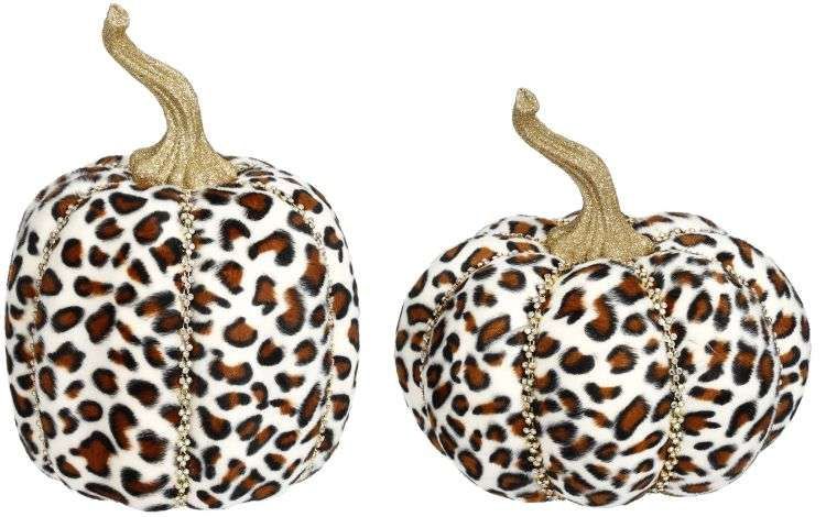 JEWELED LEOPARD PUMPKIN 8-9"
