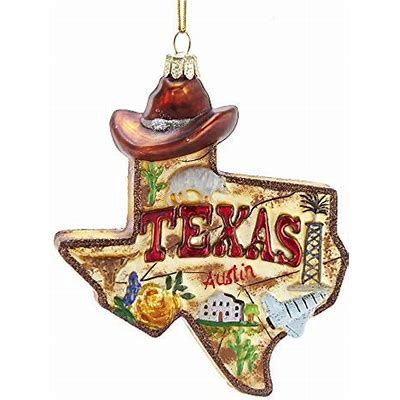 4.75" GLASS TEXAS ORNAMENT