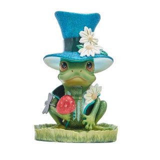 16" FROG ON LILYPAD NUTCRACKER