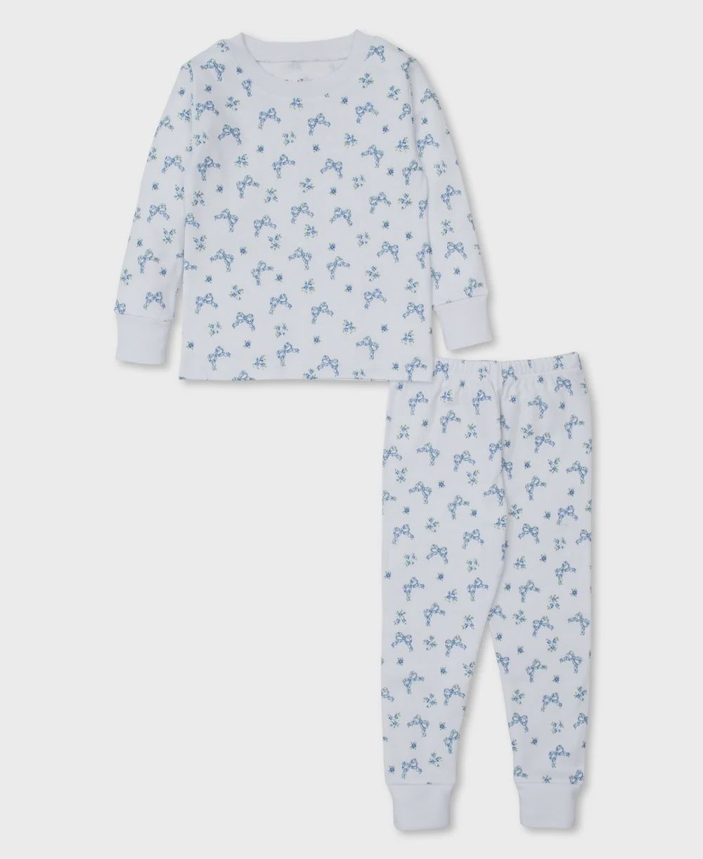 DELICATE BLOOMING BOWS LIGHT BLUE PJ SET 4YR