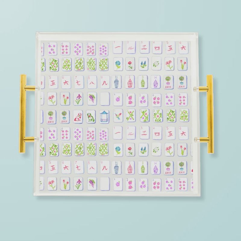 MAHJONG TILES ACRYLIC TRAY