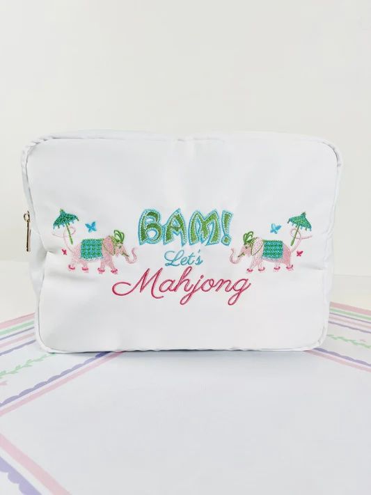 BAM MAHJONG TILE BAG RED