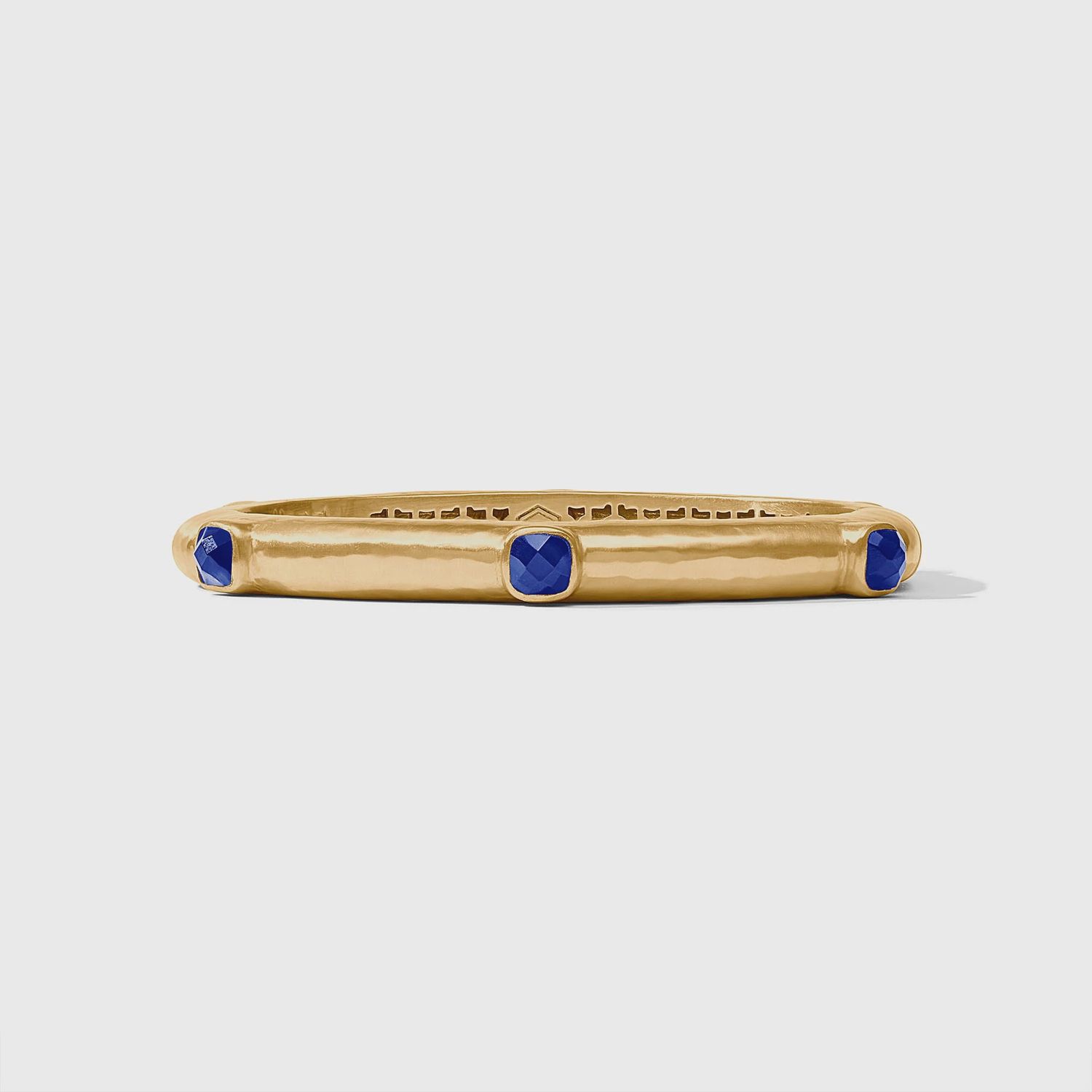 CATALINA HINGE BANGLE IRIDESCENT SAPPHIRE BLUE