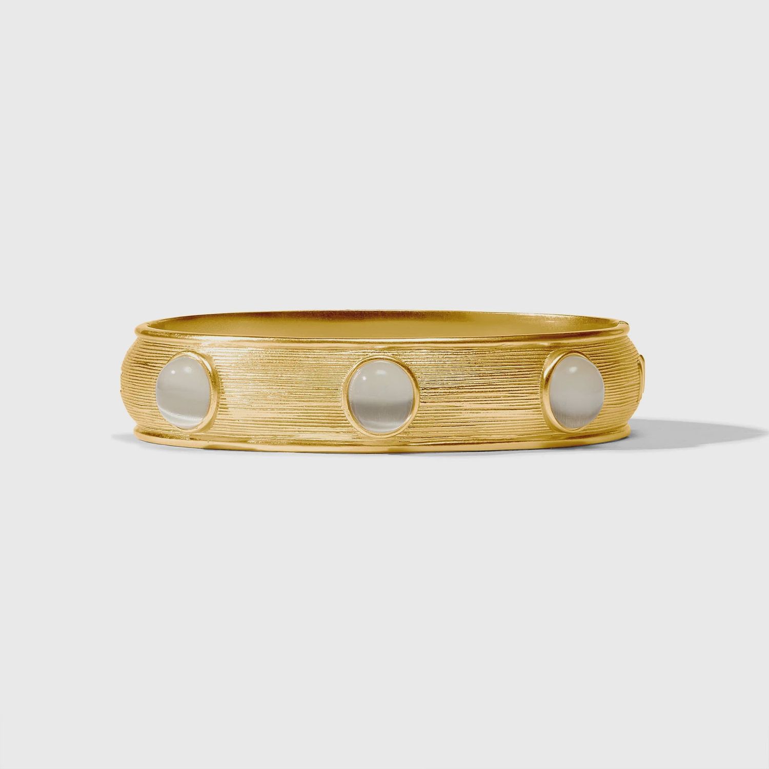COBBLESTONE STONE HINGE BANGLE IVORY CAT'S EYE